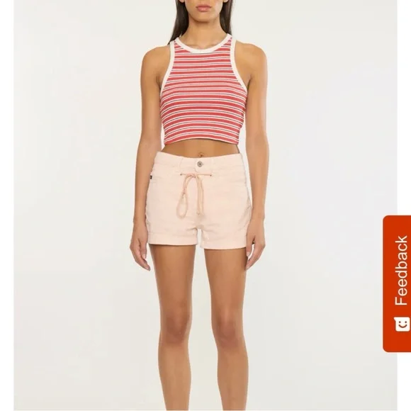 Kancan Azalea High Rise Draw String Shorts Pink Women’s Small - Picture 1 of 15